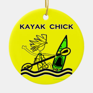 Kayak Chick Design & Dingen Keramisch Ornament