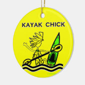 Kayak Chick Design & Dingen Keramisch Ornament (Links)