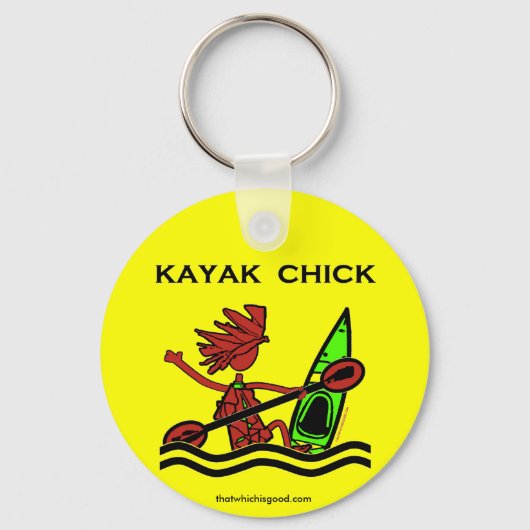 Kayak Chick Design & Dingen Sleutelhanger (Voorkant)