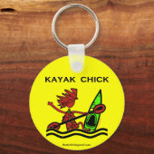 Kayak Chick Design & Dingen Sleutelhanger (Voorkant)