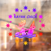 Kayak Chick Designs Auto Ruit Raamsticker (Vel 2)