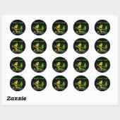 Kayak Chick Fun Round Sticker (Vel)