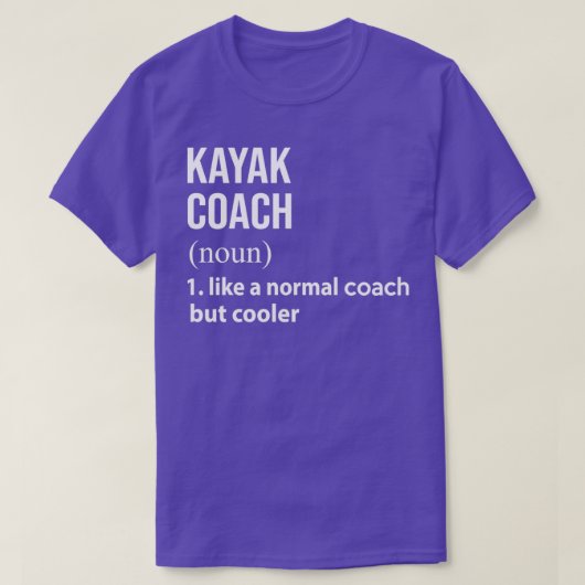 Kayak-coach als gewone coach maar koeler t-shirt (Design voorkant)