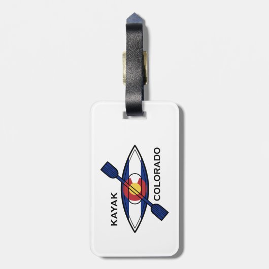 Kayak Colorado Flag Bagagelabel (Achterkant verticaal)