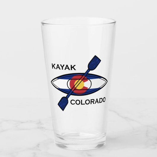 Kayak Colorado Flag Glas (Voorkant)