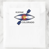 Kayak Colorado Flag Rechthoekige Sticker (Tas)