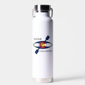 Kayak Colorado Flag Waterfles (Voorkant)