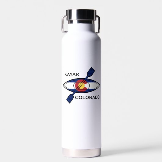Kayak Colorado Flag Waterfles (Voorkant)