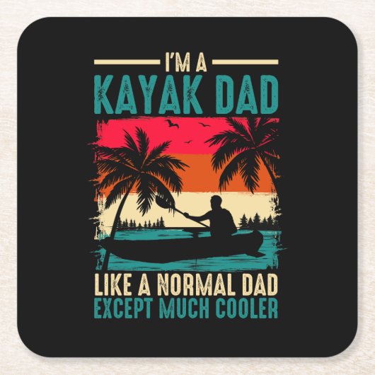 Kayak Dad Kartonnen Onderzetters (Voorkant)