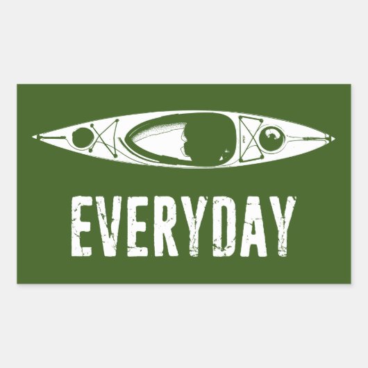 Kayak Day Rechthoekige Sticker (Voorkant)