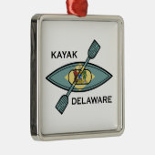 Kayak Delaware Metalen Ornament (Rechts)