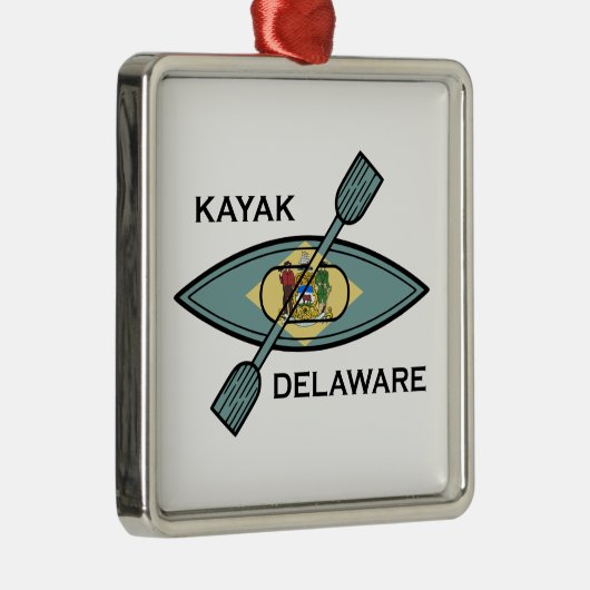 Kayak Delaware Metalen Ornament (Rechts)
