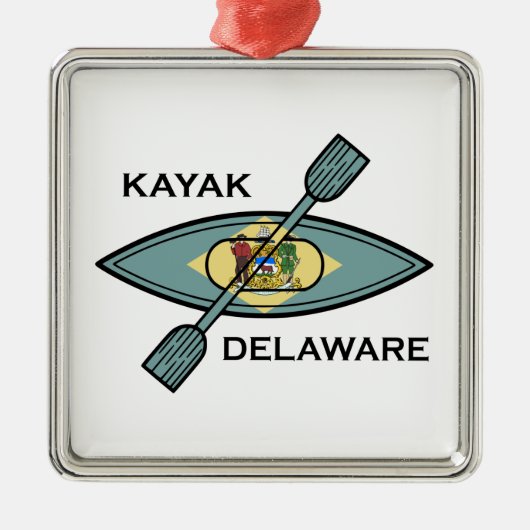 Kayak Delaware Metalen Ornament (Voorkant)