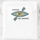 Kayak Delaware Rechthoekige Sticker (Tas)
