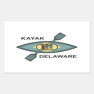 Kayak Delaware Rechthoekige Sticker