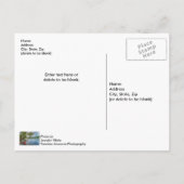 Kayak die drijft op het Briefkaart van het tafelst (Achterkant)