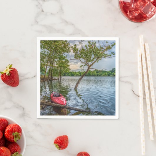 Kayak die drijft op het meer van Table Rock Servet (Insitu)