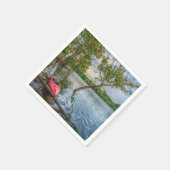 Kayak die drijft op het meer van Table Rock Servet (Hoek)