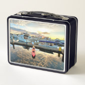 Kayak die over wolken drijft en zonneschijn (Achterkant)