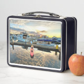 Kayak die over wolken drijft en zonneschijn (In situ)