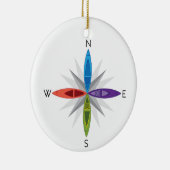 Kayak Directions Keramisch Ornament (Rechts)