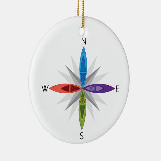 Kayak Directions Keramisch Ornament (Rechts)