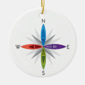 Kayak Directions Keramisch Ornament (Voorkant)