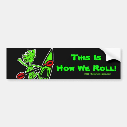 Kayak Dit Is Hoe Ik Rol II Bumpersticker (Voorkant)
