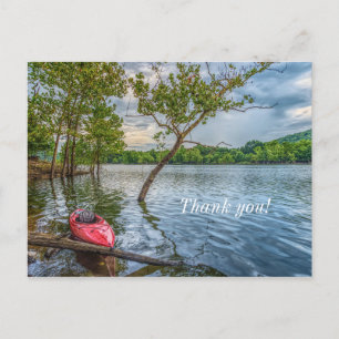 Kayak Drijvend Op Table Rock Lake Dankkaart Briefkaart
