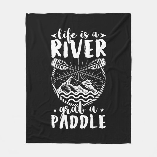 Kayak Driver Life is een rivier Fleece Deken (Voorkant)