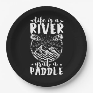 Kayak Driver Life is een rivier Papieren Bordje