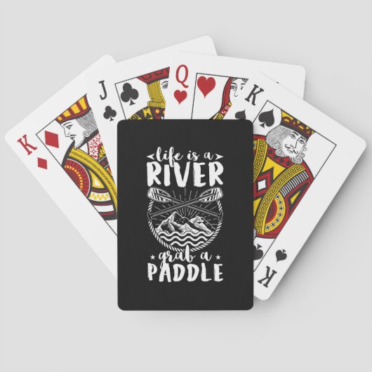 Kayak Driver Life is een rivier Pokerkaarten (Achterkant)