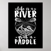 Kayak Driver Life is een rivier Poster (Voorkant)