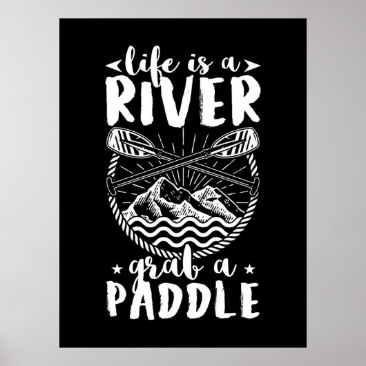 Kayak Driver Life is een rivier Poster (Voorkant)
