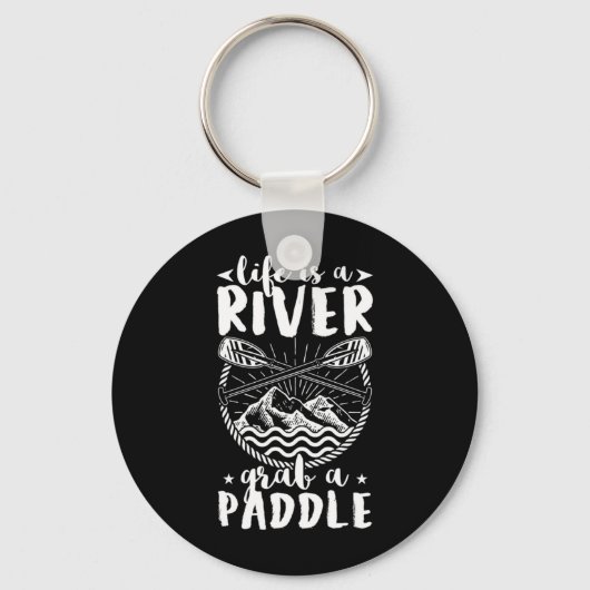 Kayak Driver Life is een rivier Sleutelhanger (Voorkant)