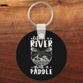 Kayak Driver Life is een rivier Sleutelhanger (Voorkant)