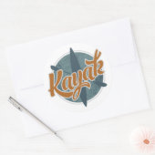 Kayak Emblem Ronde Sticker (Envelop)