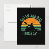 Kayak en Dog Kinda Day Briefkaart (Voorkant / Achterkant)