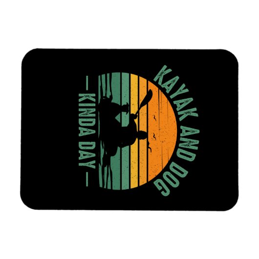 Kayak en Dog Kinda Day Magneet (Horizontaal)