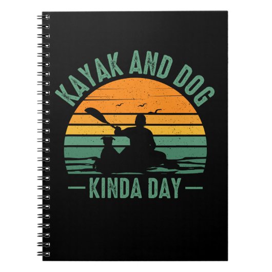 Kayak en Dog Kinda Day Notitieboek (Voorkant)