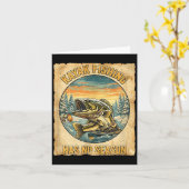 Kayak Fishing Has No Season Funny Winter Fishing  Kaart (Gele Bloem)