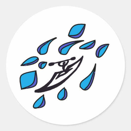 Kayak Flow Ronde Sticker (Voorkant)