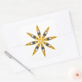 Kayak Flower Vierkante Sticker (Envelop)