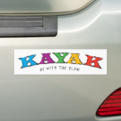 Kayak... Ga met de stroomsticker Bumpersticker (Op auto)