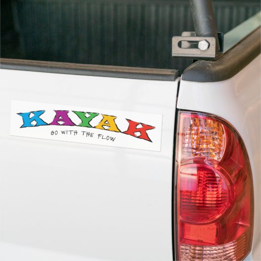 Kayak... Ga met de stroomsticker Bumpersticker (Op Truck)