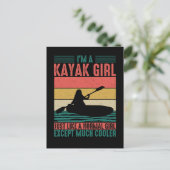 Kayak Girl, maar koeler Briefkaart (Staand voorkant)