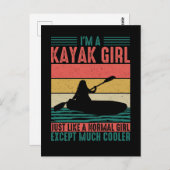 Kayak Girl, maar koeler Briefkaart (Voorkant / Achterkant)