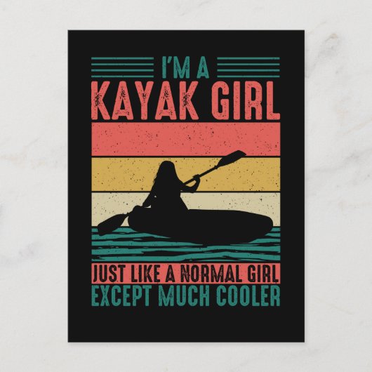 Kayak Girl, maar koeler Briefkaart (Voorkant)