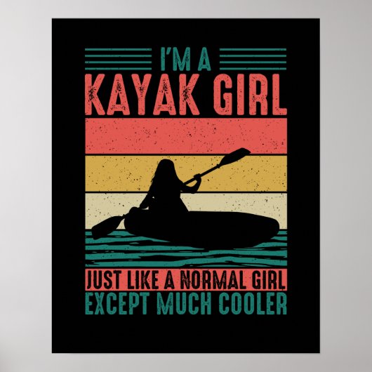 Kayak Girl, maar koeler Poster (Voorkant)