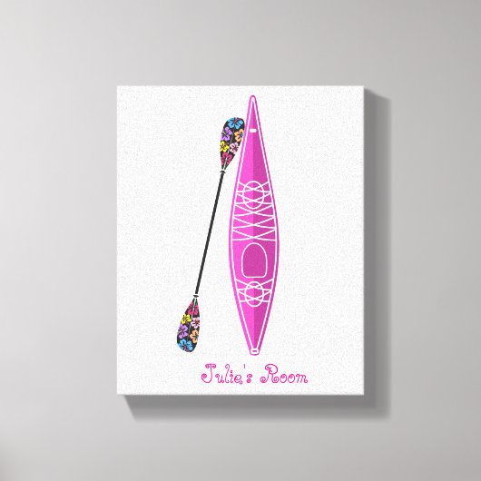 Kayak Girl Stretched Canvas Afdrukken (Voorkant)